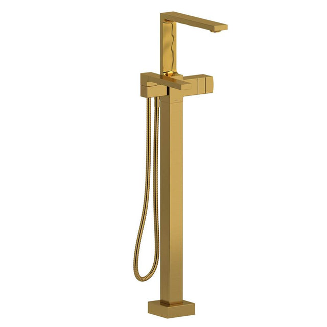 Riobel - Reflet Single Hole Floor Mount Tub Filler Trim - Brushed Gold