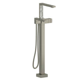 Riobel - Reflet Single Hole Floor Mount Tub Filler Trim - Brushed Nickel