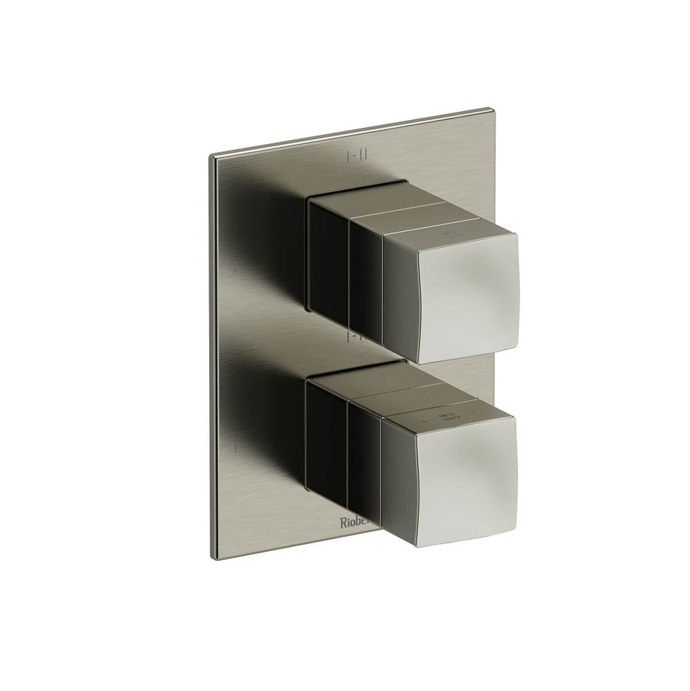 Riobel - Reflet 3/4'' Therm & Pressure Balance Trim With 6 Functions - Brushed Nickel
