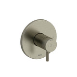 Riobel - RiuE 1/2'' Therm & Pressure Balance Trim With 2 Functions - Brushed Nickel