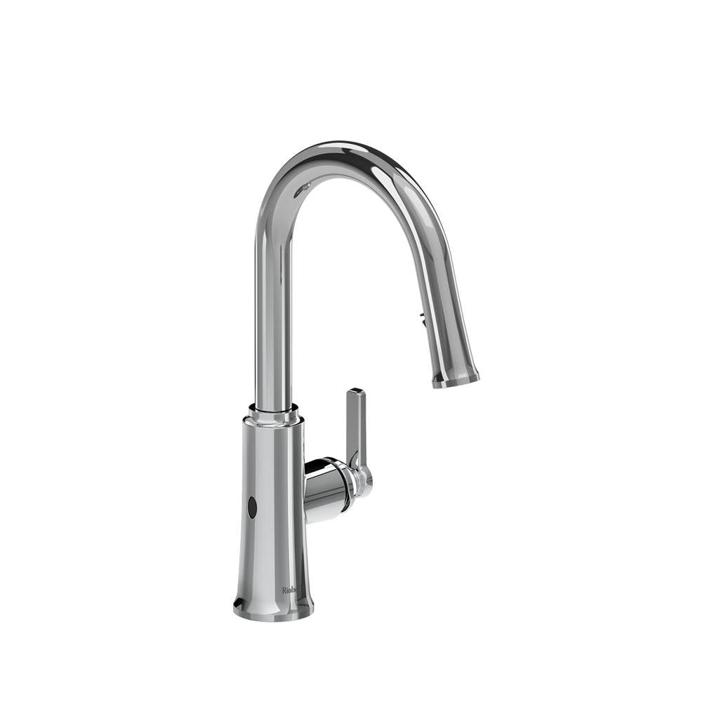 Riobel - TrattoriaE Pull-Down Touchless Kitchen Faucet With C-Spout - Chrome