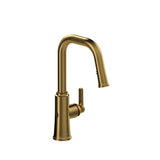 Riobel - TrattoriaE Pull-Down Touchless Kitchen Faucet With U-Spout - Brushed Gold
