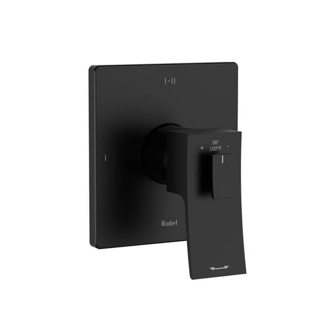 Riobel - ZendoE 1/2'' Therm & Pressure Balance Trim With 3 Functions - Black