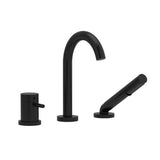 Riobel - RiuE 3-Hole Deck Mount Tub Filler - Black