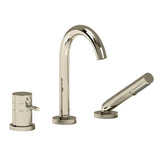 Riobel - RiuE 3-Hole Deck Mount Tub Filler - Polished Nickel