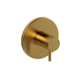 Riobel - RiuE 1/2'' Therm & Pressure Balance Trim With 5 Functions - Brushed Gold
