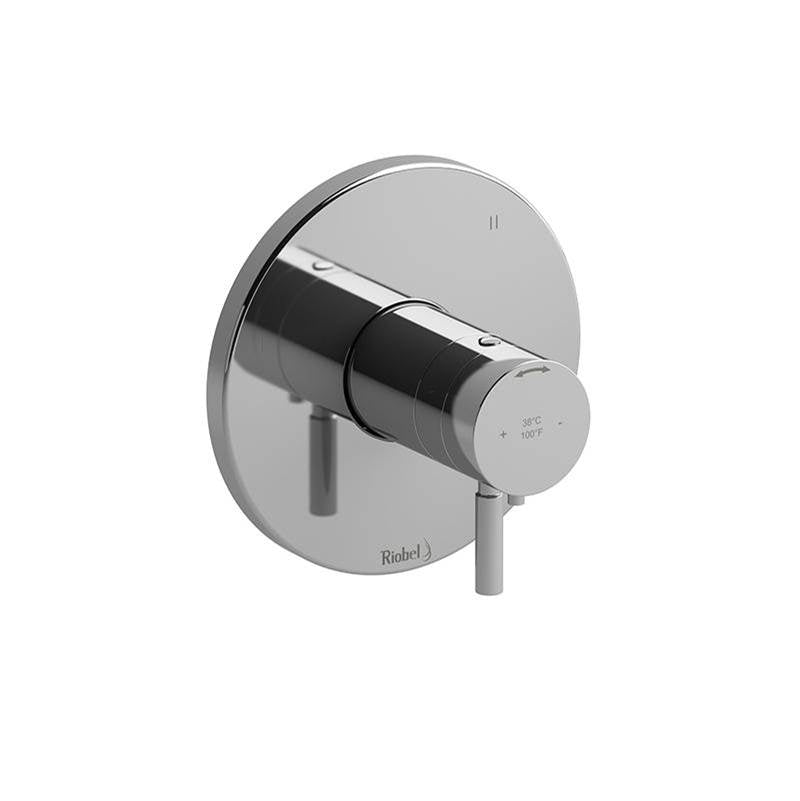 Riobel - RiuE 1/2'' Therm & Pressure Balance Trim With 3 Functions - Chrome