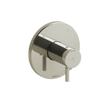 Riobel - RiuE 1/2'' Therm & Pressure Balance Trim With 3 Functions - Polished Nickel