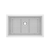 Riobel - FonsaE 30'' Quartz Single Bowl Undermount Kitchen Sink - White