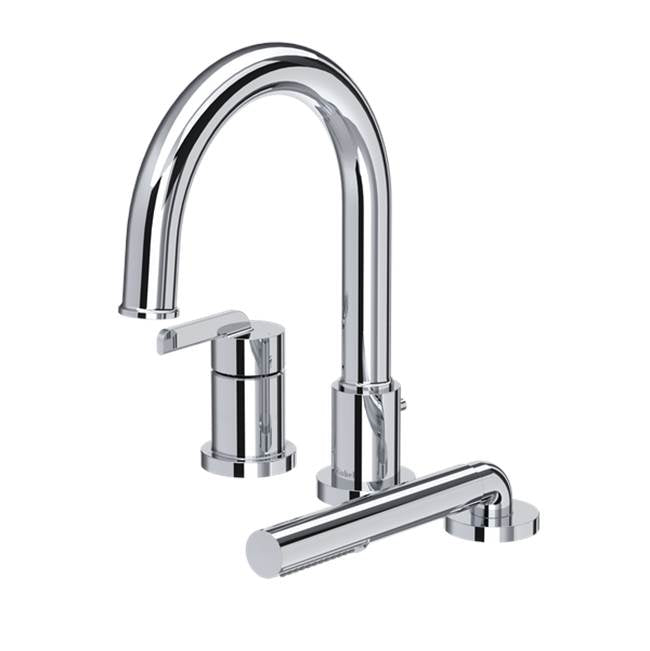 Riobel - AuthenticaE 3-Hole Deck Mount Tub Filler Trim - Chrome