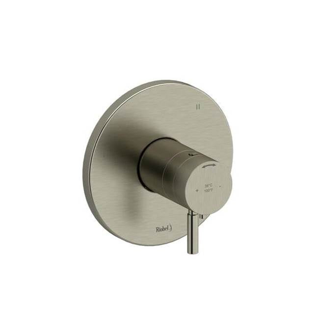 Riobel - RiuE 1/2'' Therm & Pressure Balance Trim With 3 Functions - Brushed Nickel