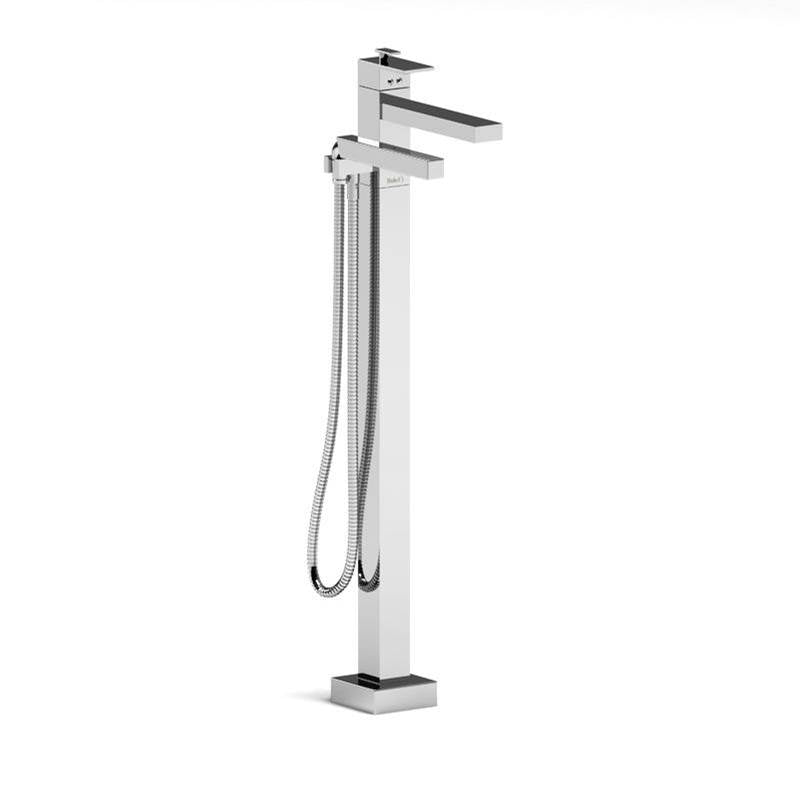 Riobel - KubikE Single Hole Floor Mount Tub Filler Trim - Chrome