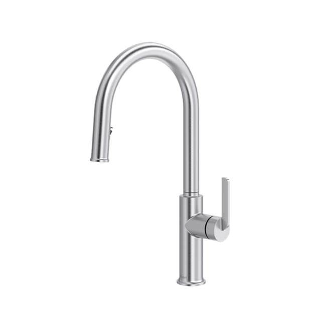 Riobel - AuthenticaE Pull-Down Kitchen Faucet With C-Spout - Stainless Steel