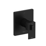 Riobel - KubikE 1/2'' Therm & Pressure Balance Trim With 3 Functions - Black