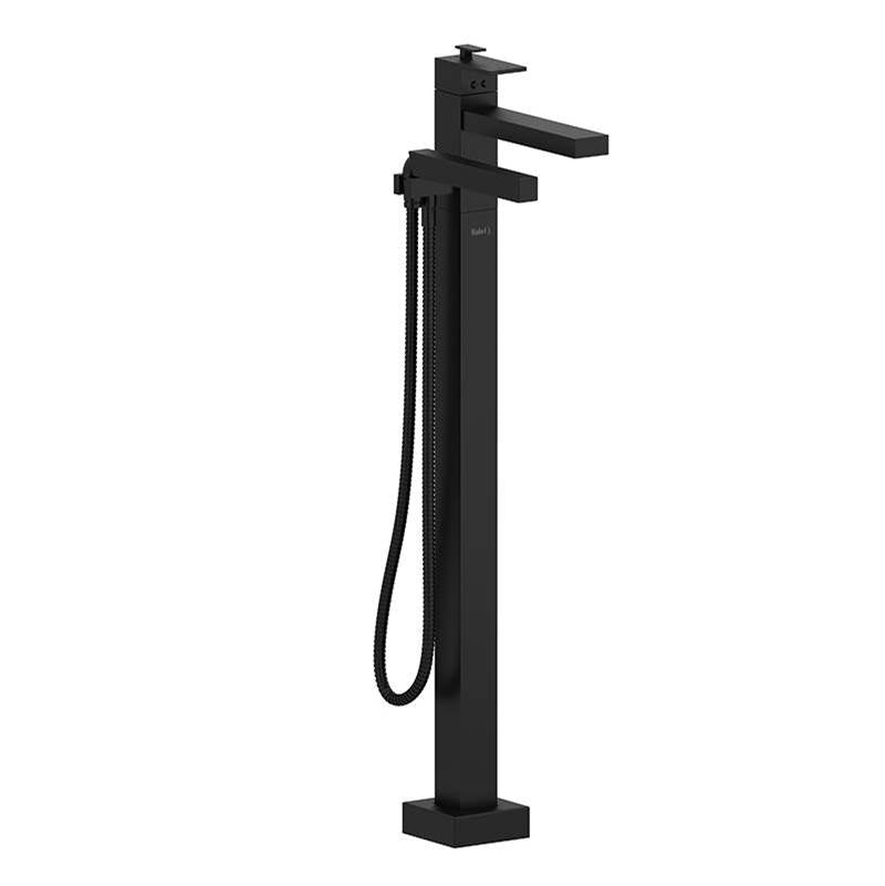 Riobel - KubikE Single Hole Floor Mount Tub Filler Trim - Black