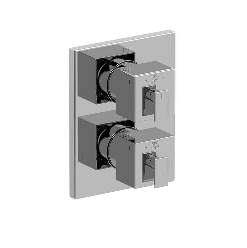 Riobel - KubikE 3/4'' Therm & Pressure Balance Trim With 6 Functions - Chrome