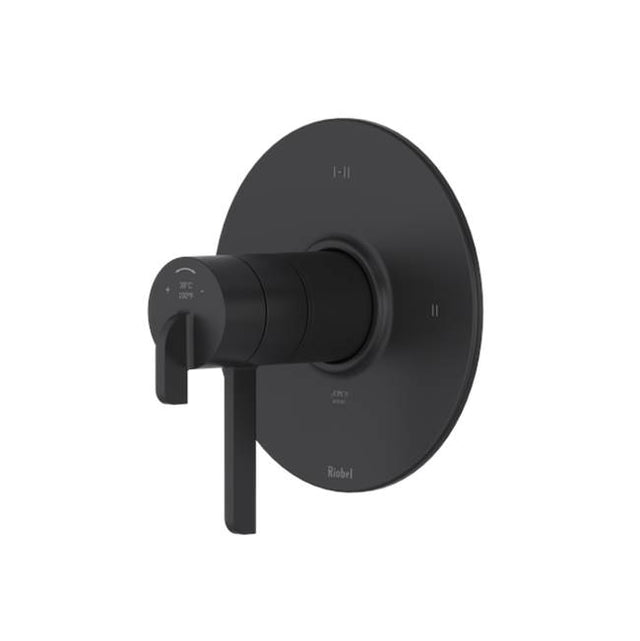 Riobel - AuthenticaE 1/2'' Therm & Pressure Balance Trim With 3 Functions - Black