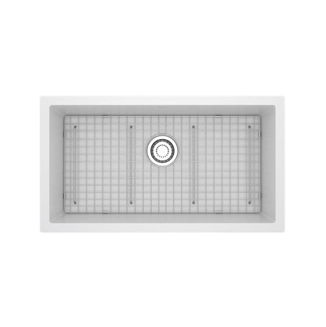 Riobel - FonsaE 33'' Quartz Single Bowl Undermount Kitchen Sink - White