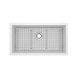 Riobel - FonsaE 33'' Quartz Single Bowl Undermount Kitchen Sink - White