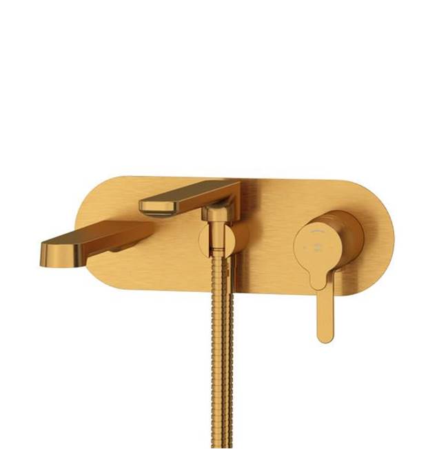 Riobel - NibiE Wall Mount Tub Filler Trim - Brushed Gold