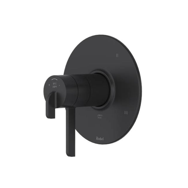 Riobel - AuthenticaE 1/2'' Therm & Pressure Balance Trim With 5 Functions - Black