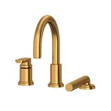 Riobel - ArcaE 3-Hole Deck Mount Tub Filler Trim - Brushed Gold