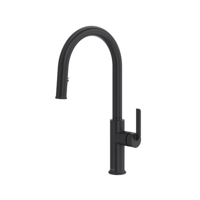 Riobel - AuthenticaE Pull-Down Kitchen Faucet With C-Spout - Black