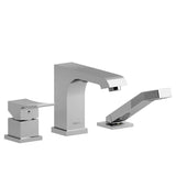 Riobel - 3-piece deck-mount tub filler with hand shower trim - Chrome