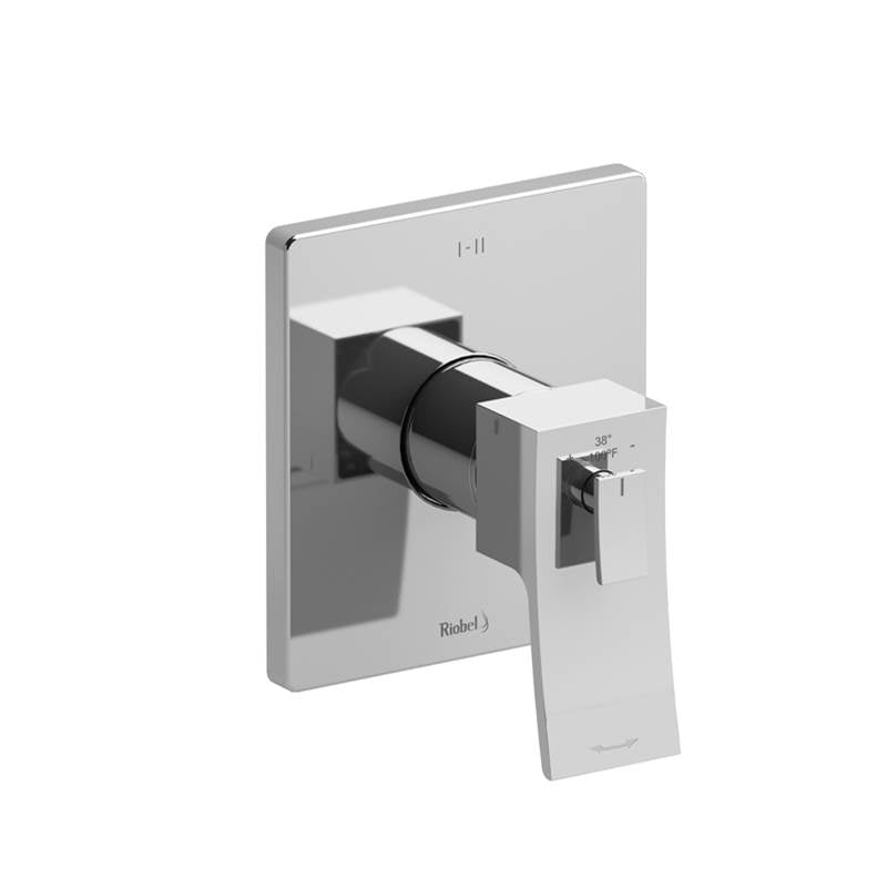 Riobel - ZendoE 1/2'' Therm & Pressure Balance Trim With 3 Functions - Chrome