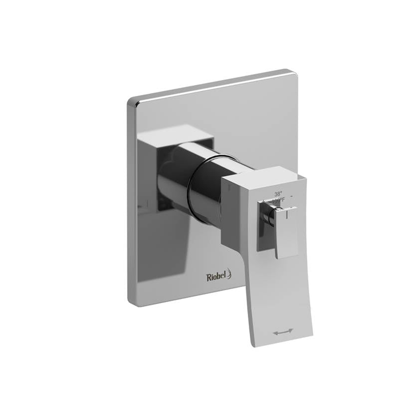Riobel - ZendoE 1/2'' Therm & Pressure Balance Trim With 2 Functions - Chrome