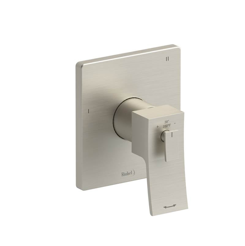 Riobel - ZendoE 1/2'' Therm & Pressure Balance Trim With 5 Functions - Brushed Nickel