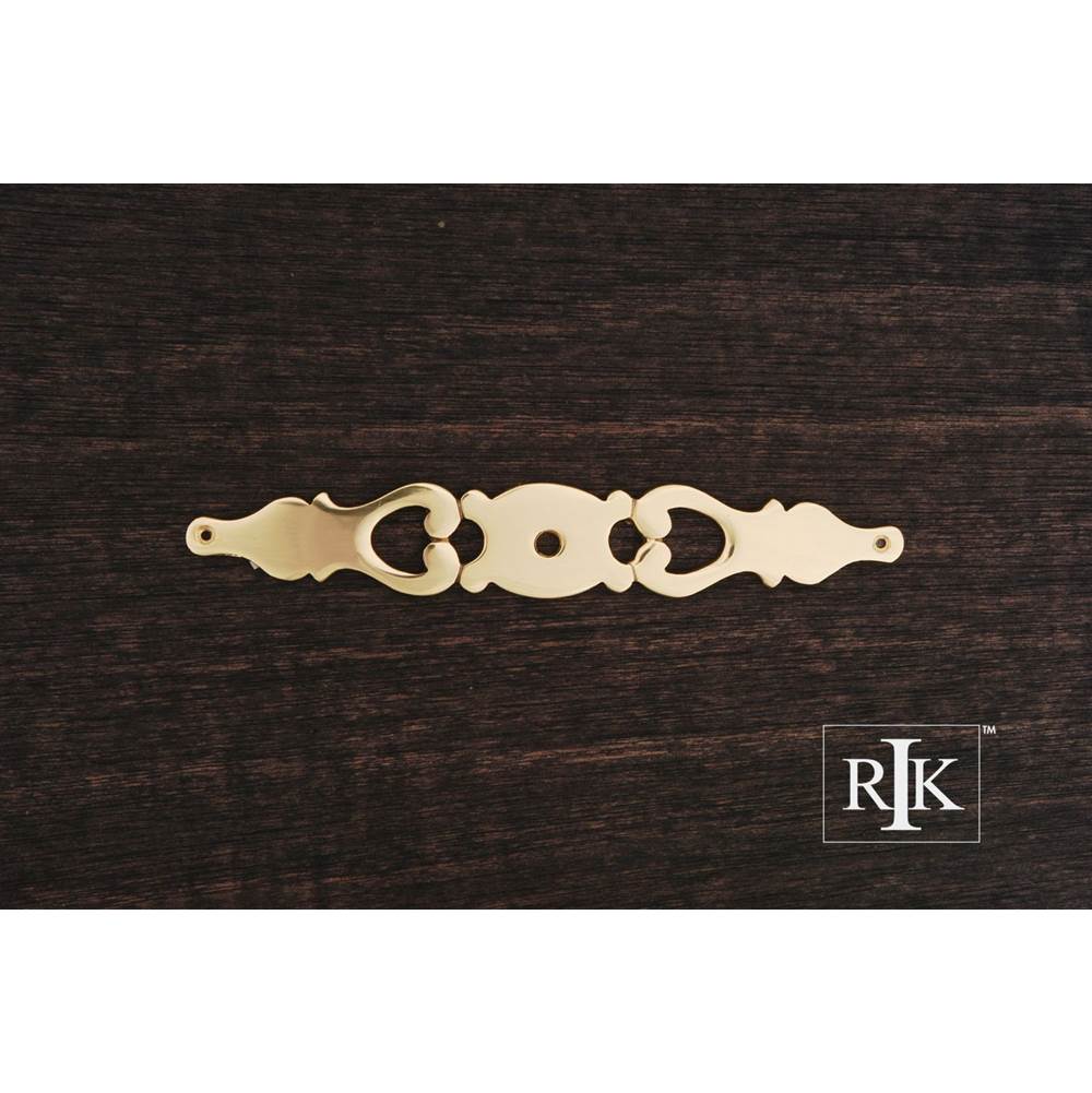 RK International - Contemporary Plate with One Hole - Polished Brass