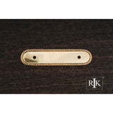 RK International - Beaded Oblong Pull Backplate - Polished Brass