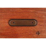 RK International - Beaded Oblong Pull Backplate - Antique English
