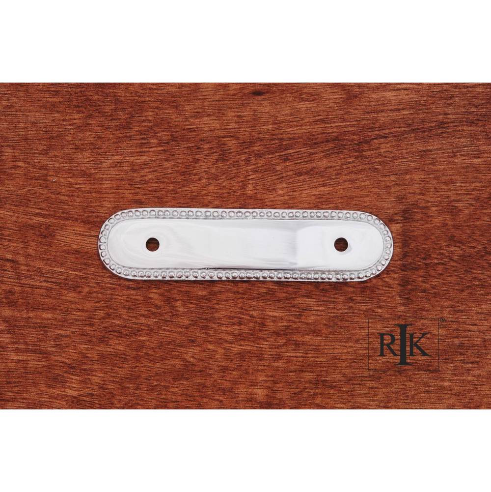 RK International - Beaded Oblong Pull Backplate - Chrome