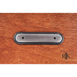 RK International - Beaded Oblong Pull Backplate - Distressed Nickel