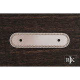 RK International - Beaded Oblong Pull Backplate - Satin Nickel
