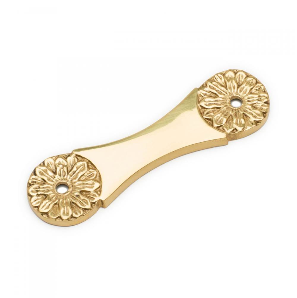 RK International - Flower Pull Backplate - Polished Brass