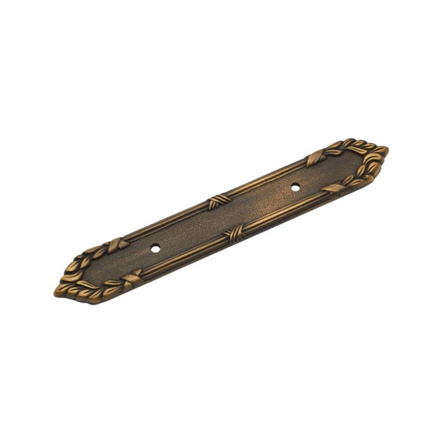 RK International - Ornate Edge Pull Backplate - Antique English