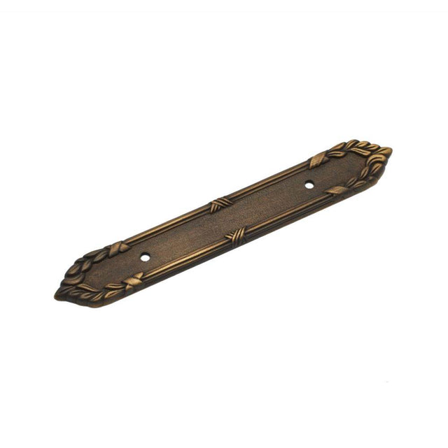 RK International - Ornate Edge Pull Backplate - Antique English