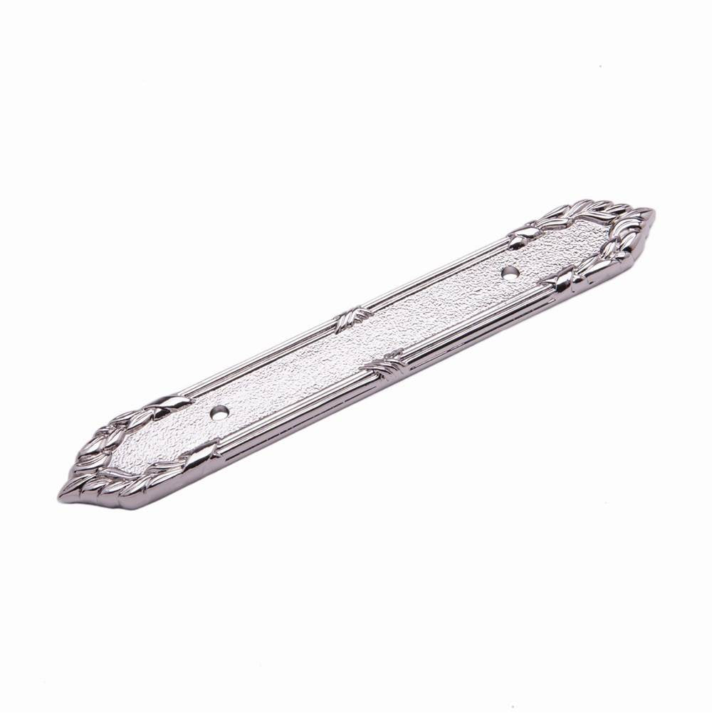 RK International - Ornate Edge Pull Backplate - Polished Nickel