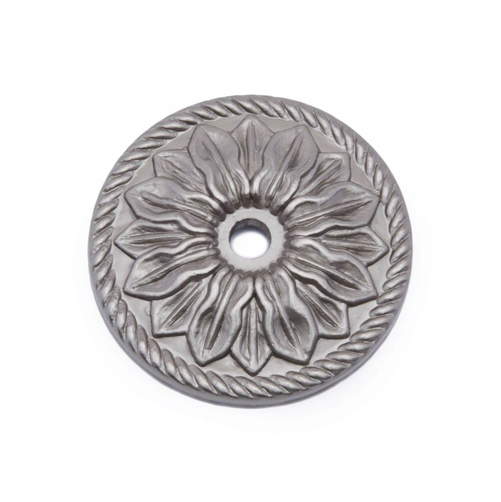 RK International - Flower Knob Backplate - Satin Nickel