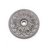 RK International - Flower Knob Backplate - Satin Nickel