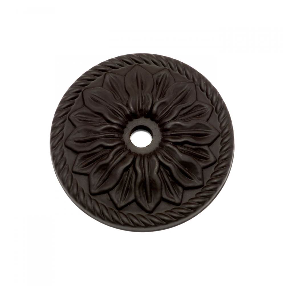 RK International - Flower Knob Backplate - Oil Rubbed Bronze