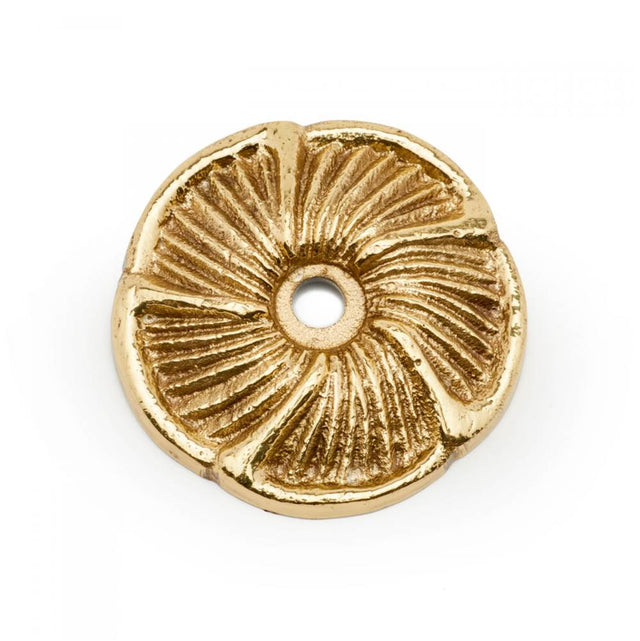 RK International - Daisy Knob Backplate - Polished Brass