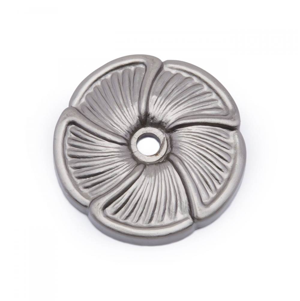RK International - Daisy Knob Backplate - Satin Nickel