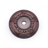 RK International - Cross and Petal Knob Backplate - Distressed Copper