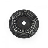 RK International - Cross and Petal Knob Backplate - Distressed Nickel