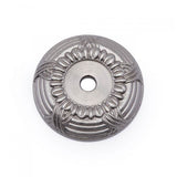 RK International - Cross and Petal Knob Backplate - Satin Nickel