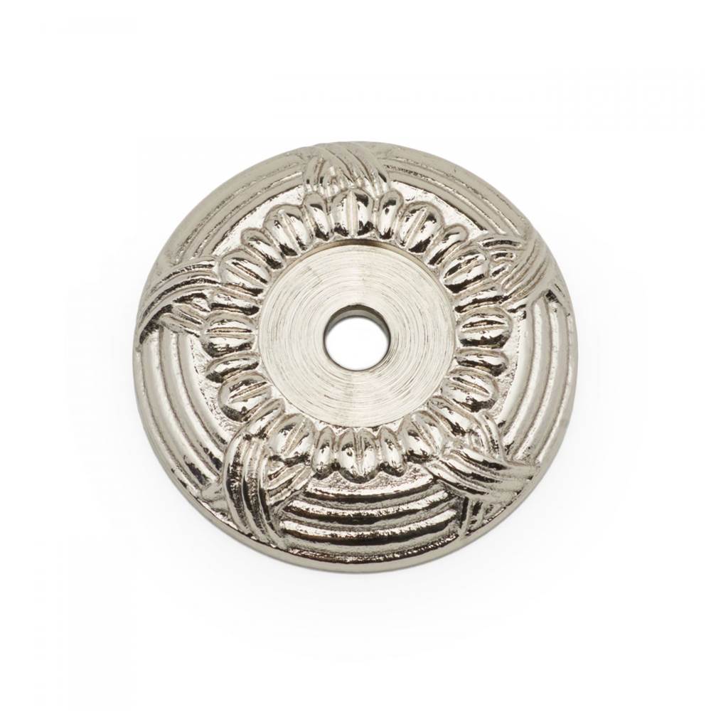 RK International - Cross and Petal Knob Backplate - Polished Nickel